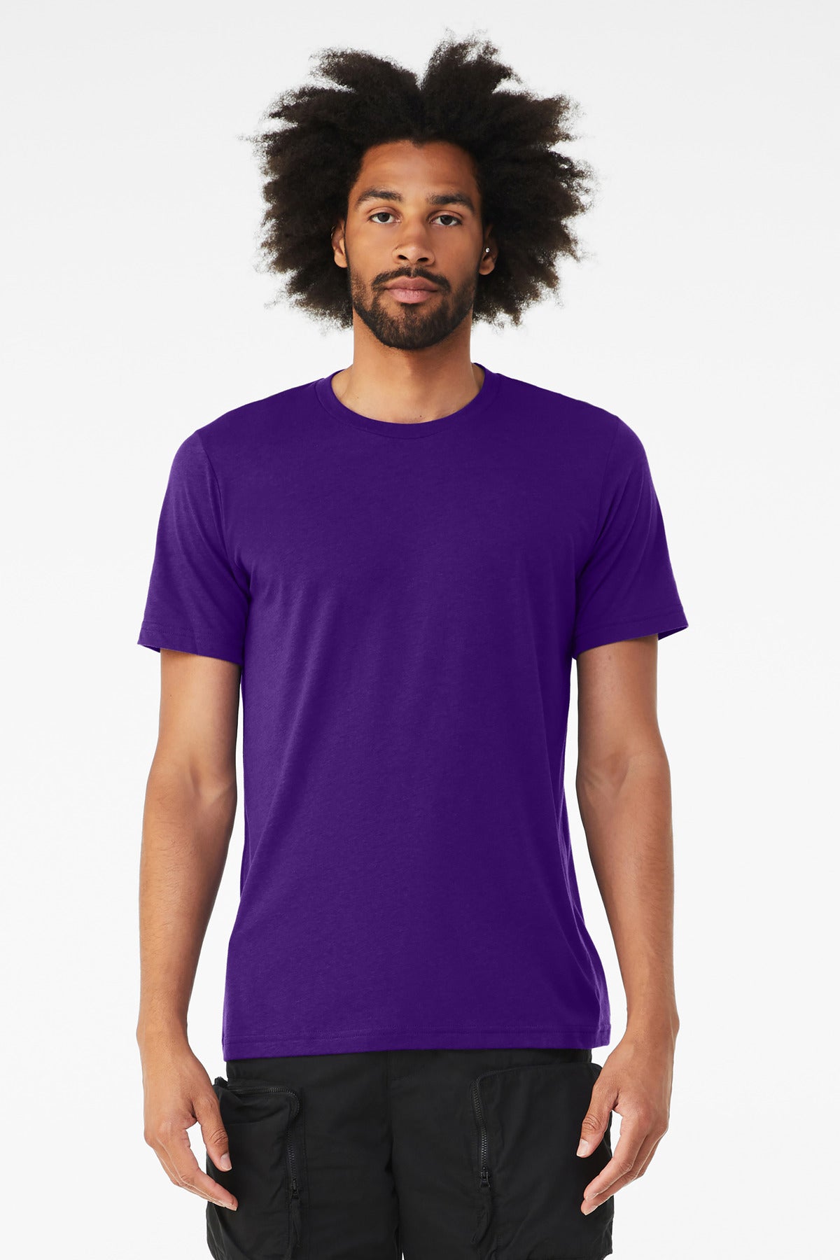 BELLA+CANVAS  Unisex Triblend Short Sleeve Tee - Solid Team Purple Triblend