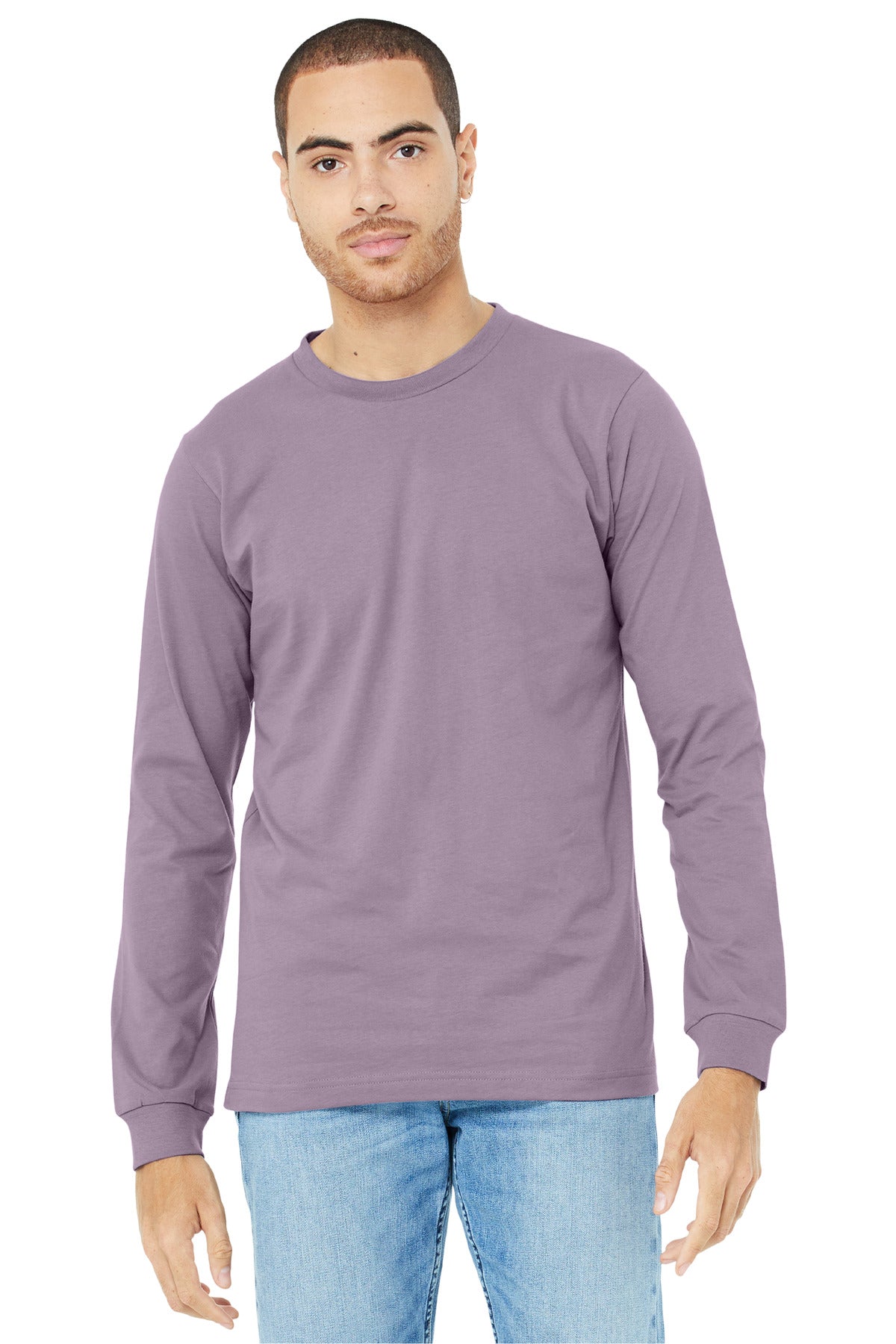 BELLA+CANVAS  Unisex Jersey Long Sleeve Tee - Light Violet