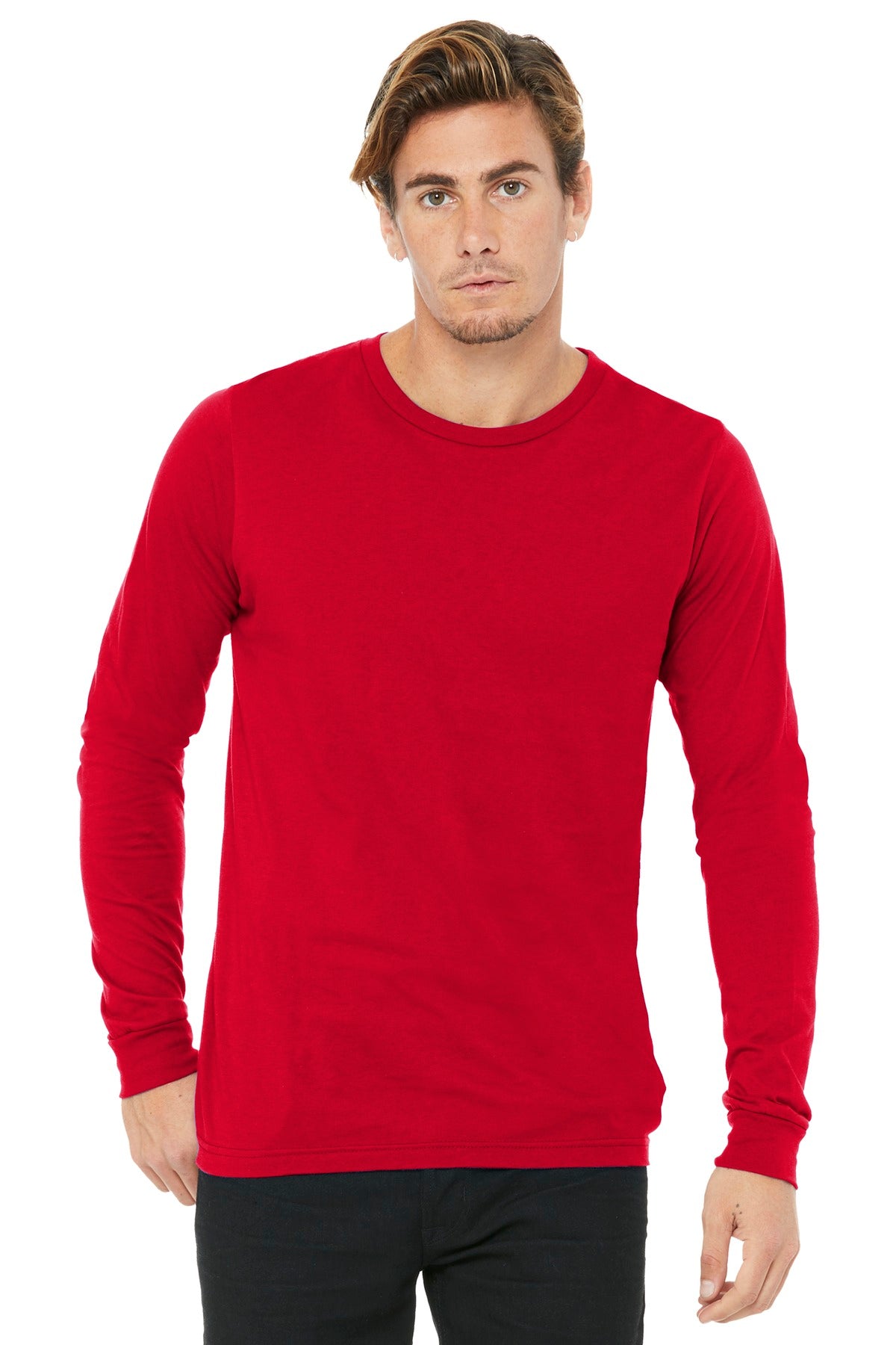 BELLA+CANVAS  Unisex Jersey Long Sleeve Tee - Red