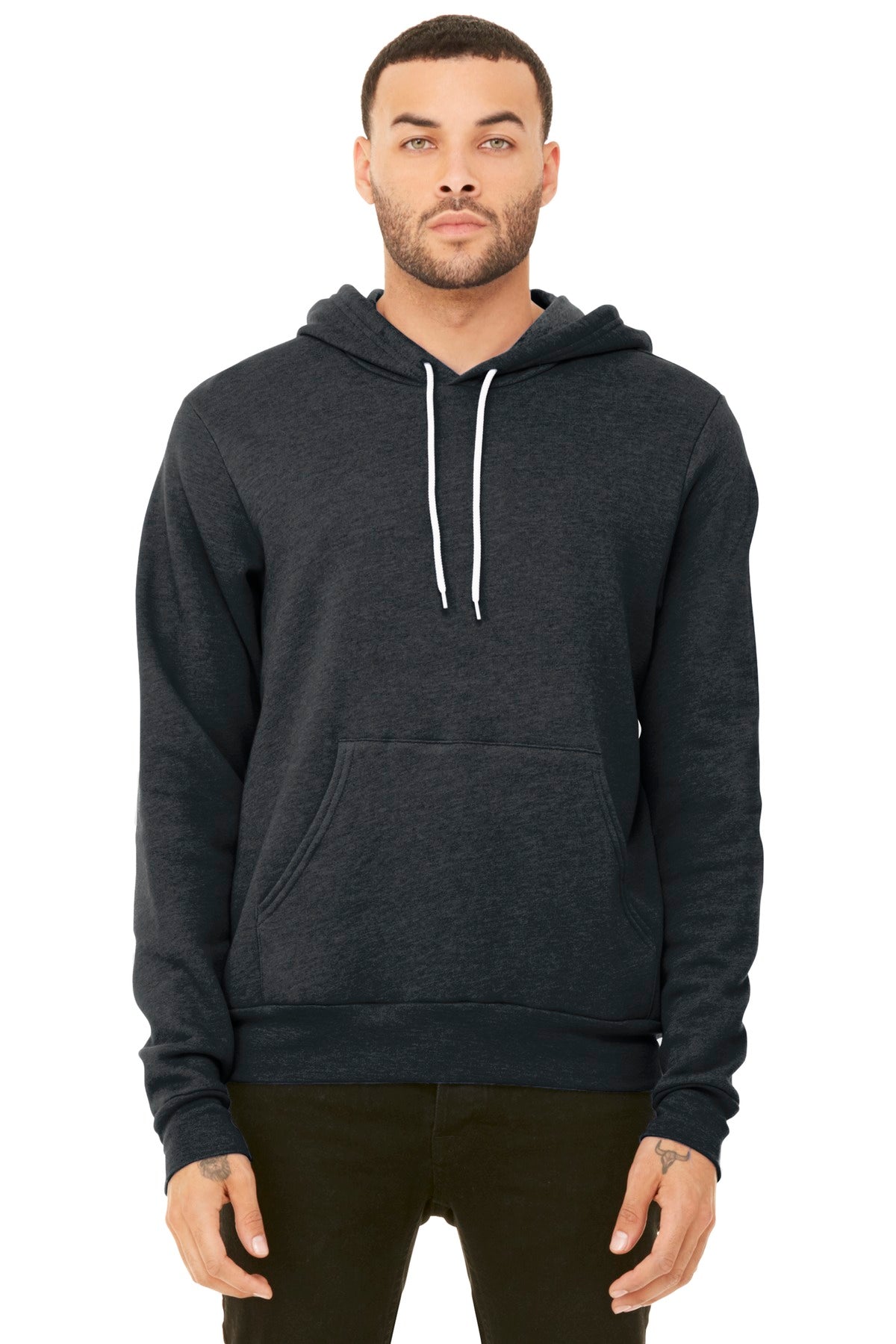 BELLA+CANVAS  Unisex Sponge Fleece Pullover Hoodie - Dark Grey Heather