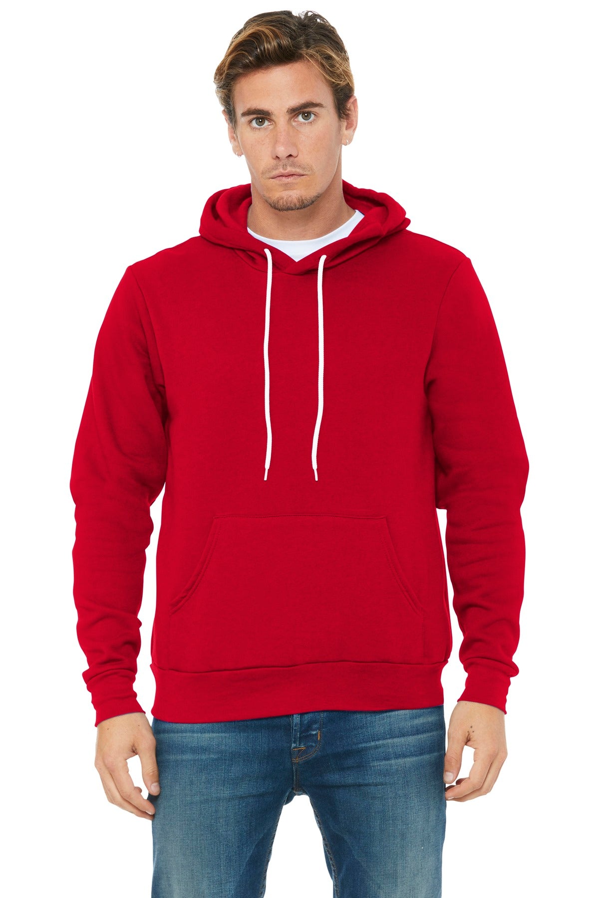 BELLA+CANVAS  Unisex Sponge Fleece Pullover Hoodie - Red