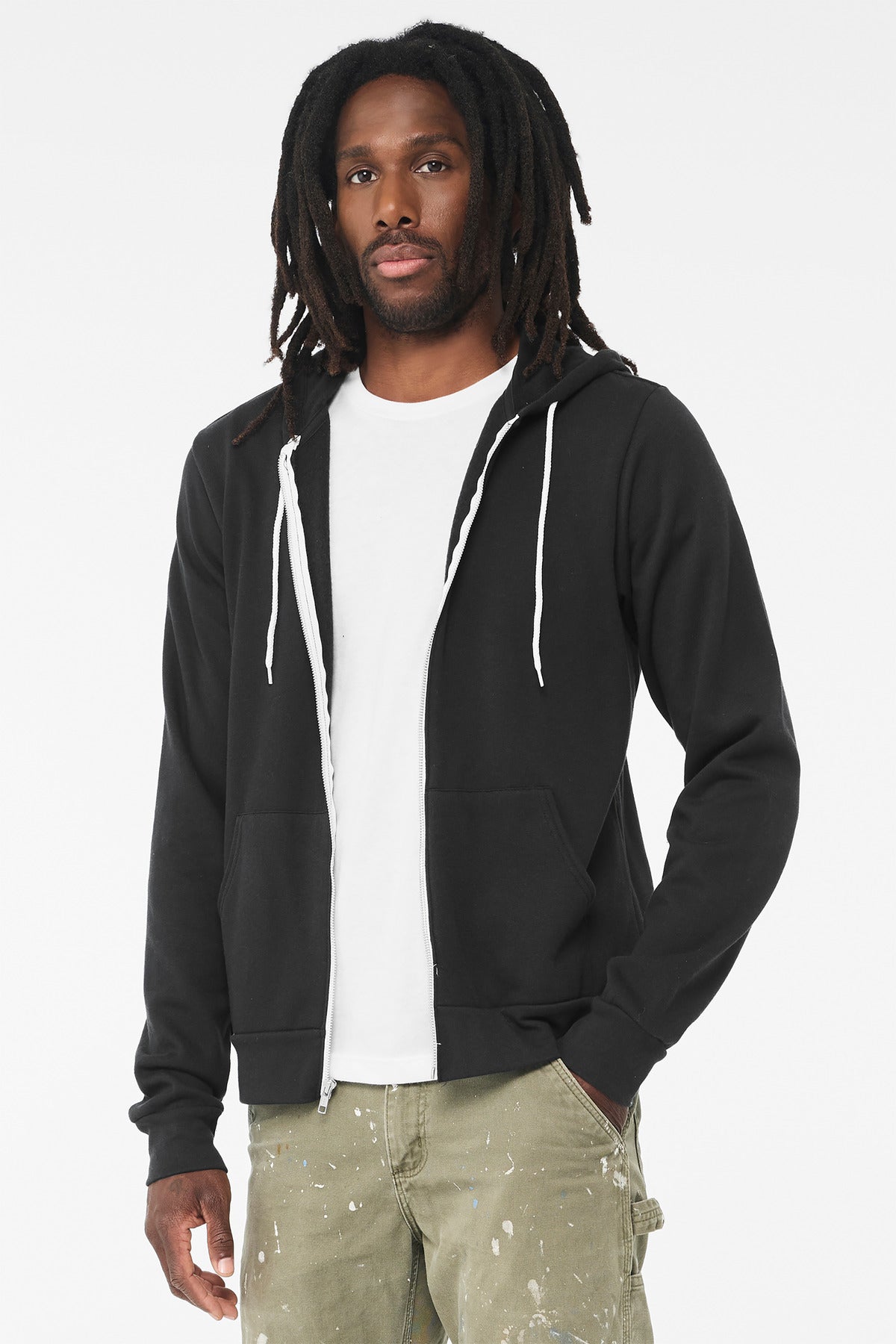 BELLA+CANVAS  ®  Unisex Sponge Fleece Full-Zip Hoodie. BC3739 - Vintage Black