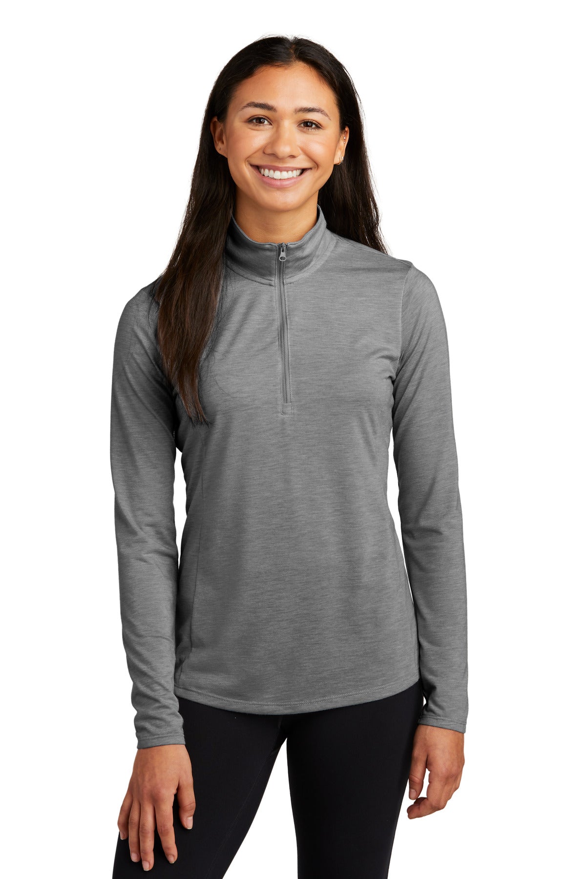 Sport-Tek Women's PosiCharge Tri-Blend Wicking 1/4-Zip Pullover