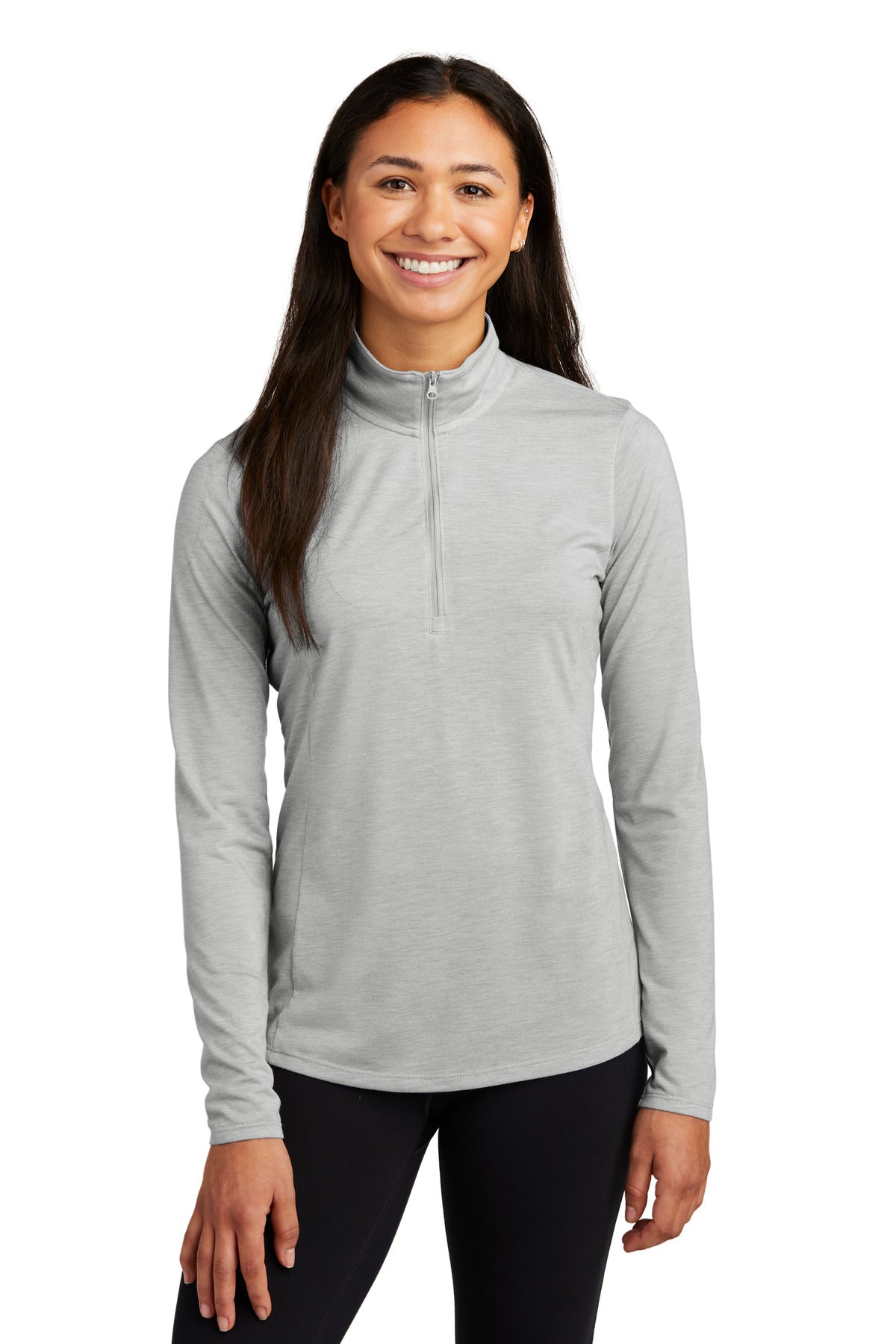 Sport-Tek Women's PosiCharge Tri-Blend Wicking 1/4-Zip Pullover