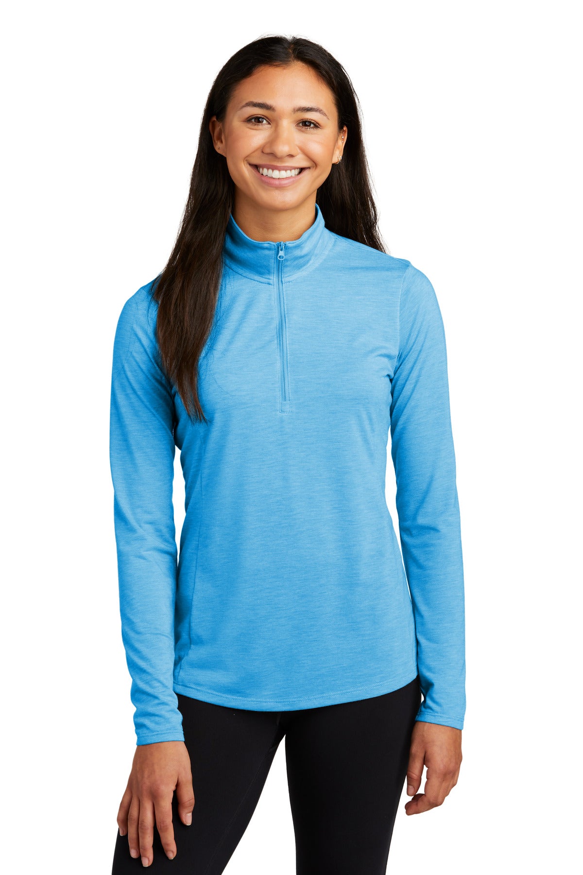 Sport-Tek Women's PosiCharge Tri-Blend Wicking 1/4-Zip Pullover