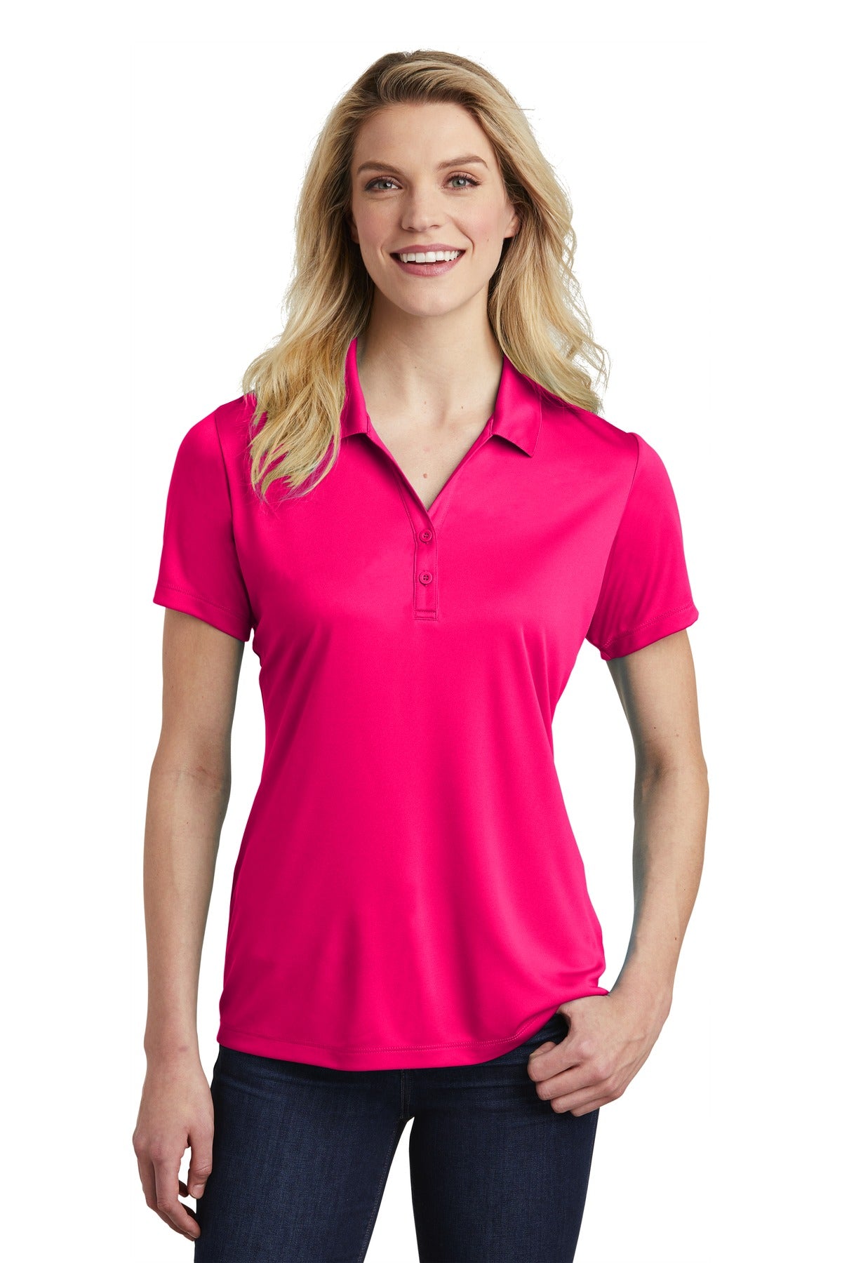 Sport-Tek Women's PosiCharge Competitor Polo - Pink Raspberry