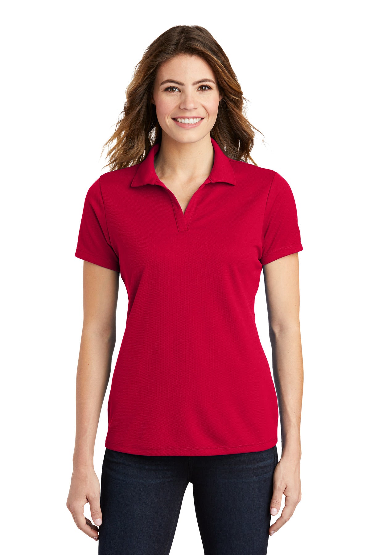 Sport-Tek Women's PosiCharge RacerMesh Polo - Deep Red