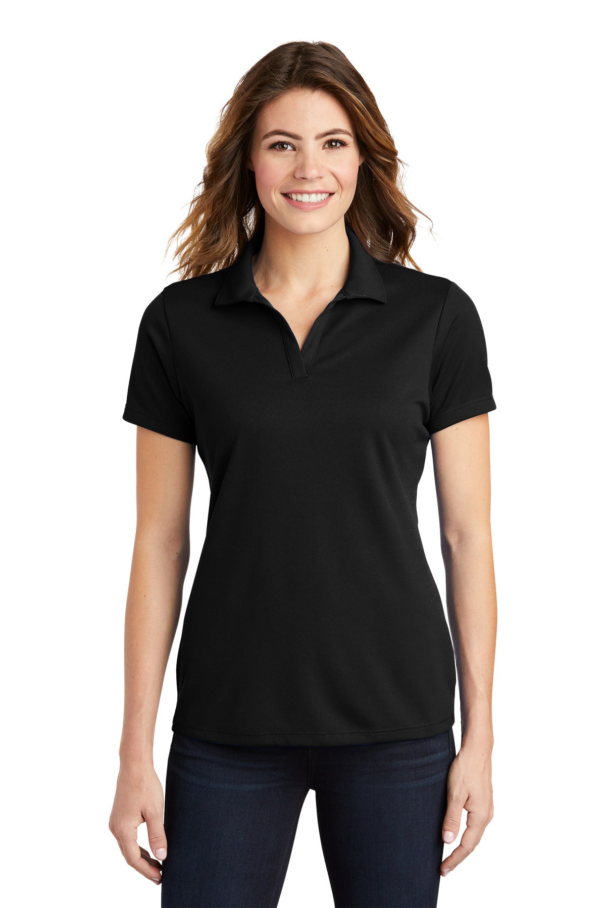 Sport-Tek Women's PosiCharge RacerMesh Polo - Black