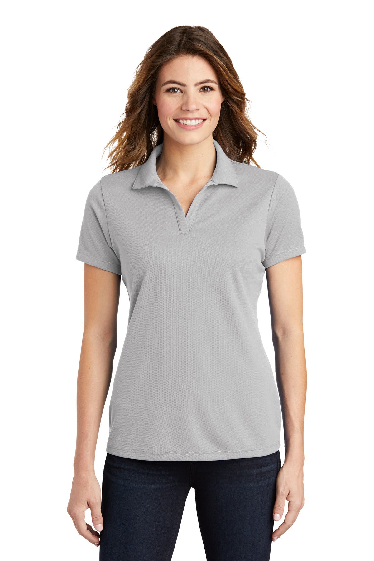 Sport-Tek Women's PosiCharge RacerMesh Polo - Silver