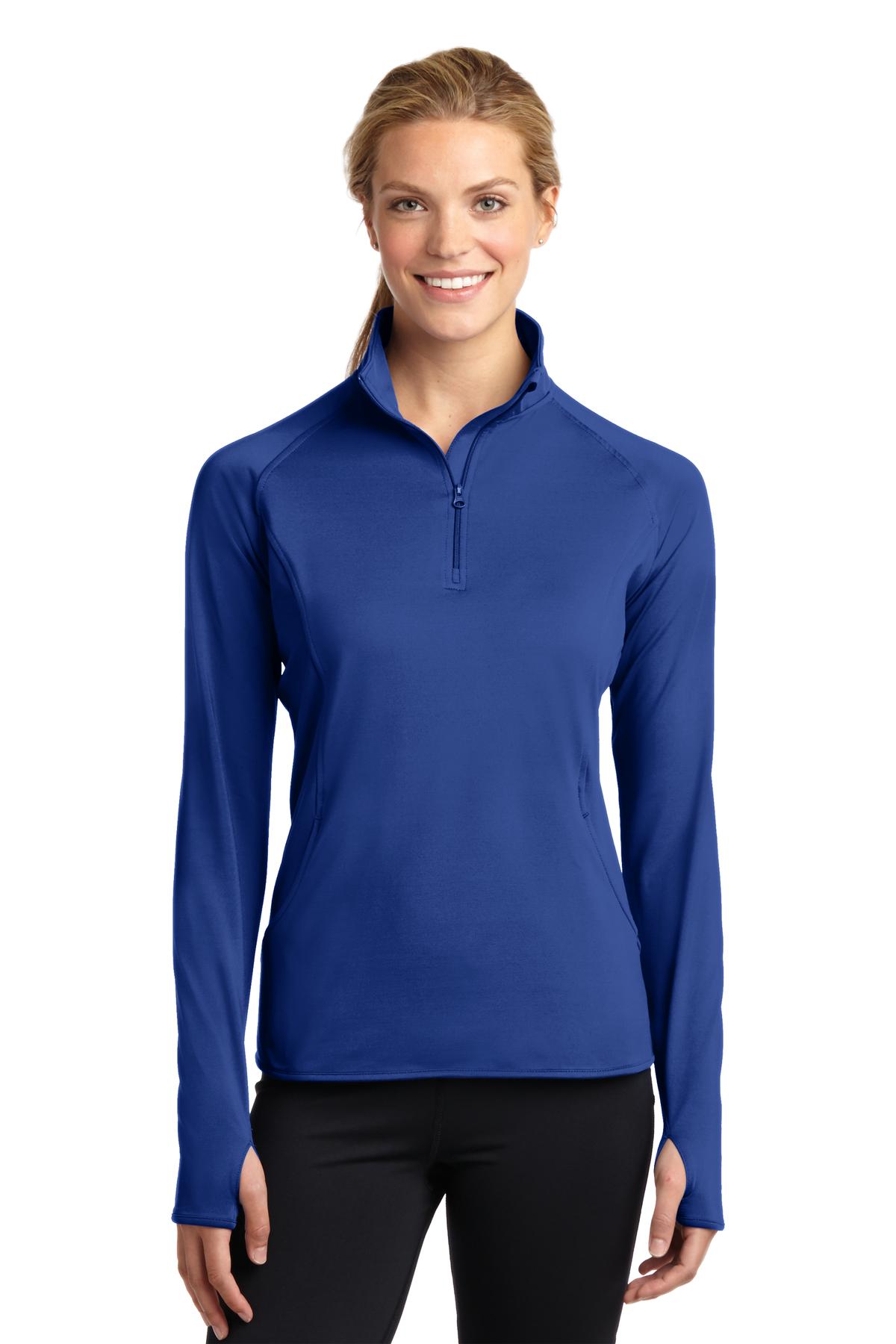 Sport-Tek Women's Sport-Wick Stretch 1/4-Zip Pullover - True Royal