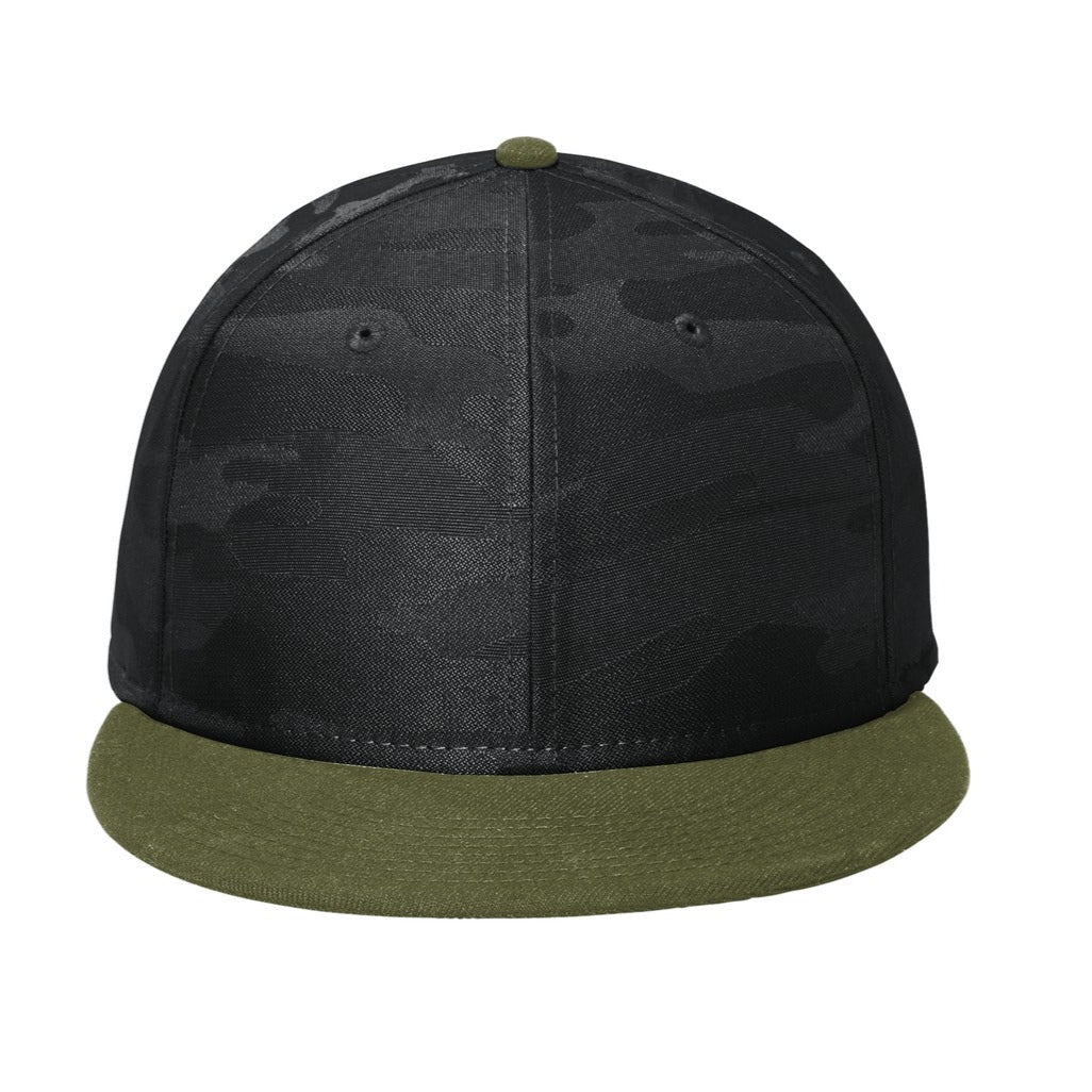 New Era Camo Flat Bill Custom Snapback Hat