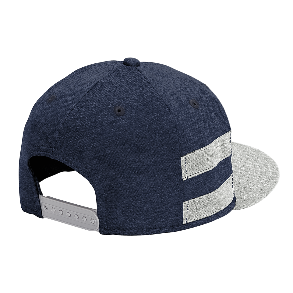 New Era Shadow Heather Striped Flat Bill Custom Snapback Hat