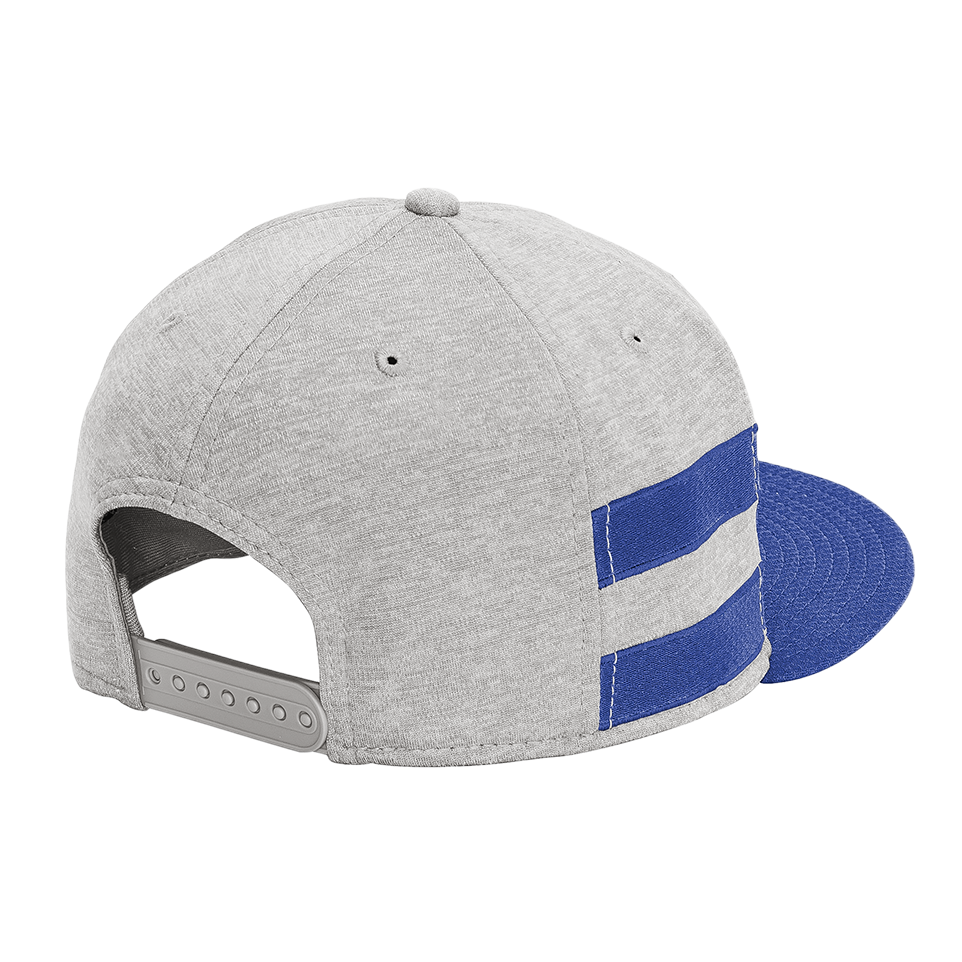 New Era Shadow Heather Striped Flat Bill Custom Snapback Hat