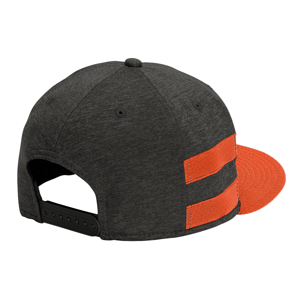 New Era Shadow Heather Striped Flat Bill Custom Snapback Hat