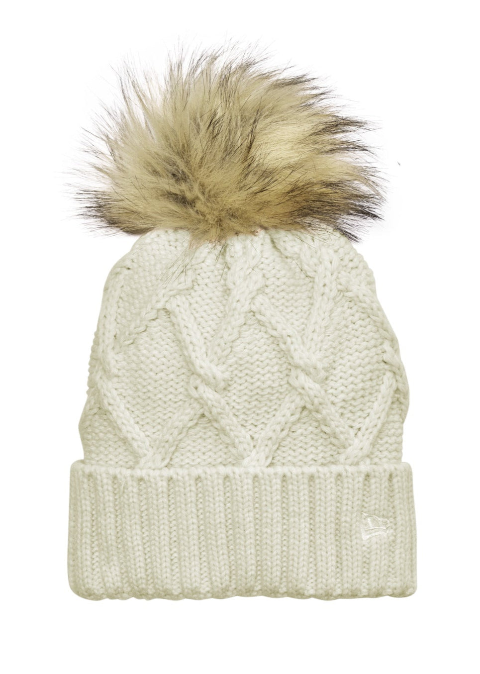 New Era Faux Fur Custom Pom Beanie