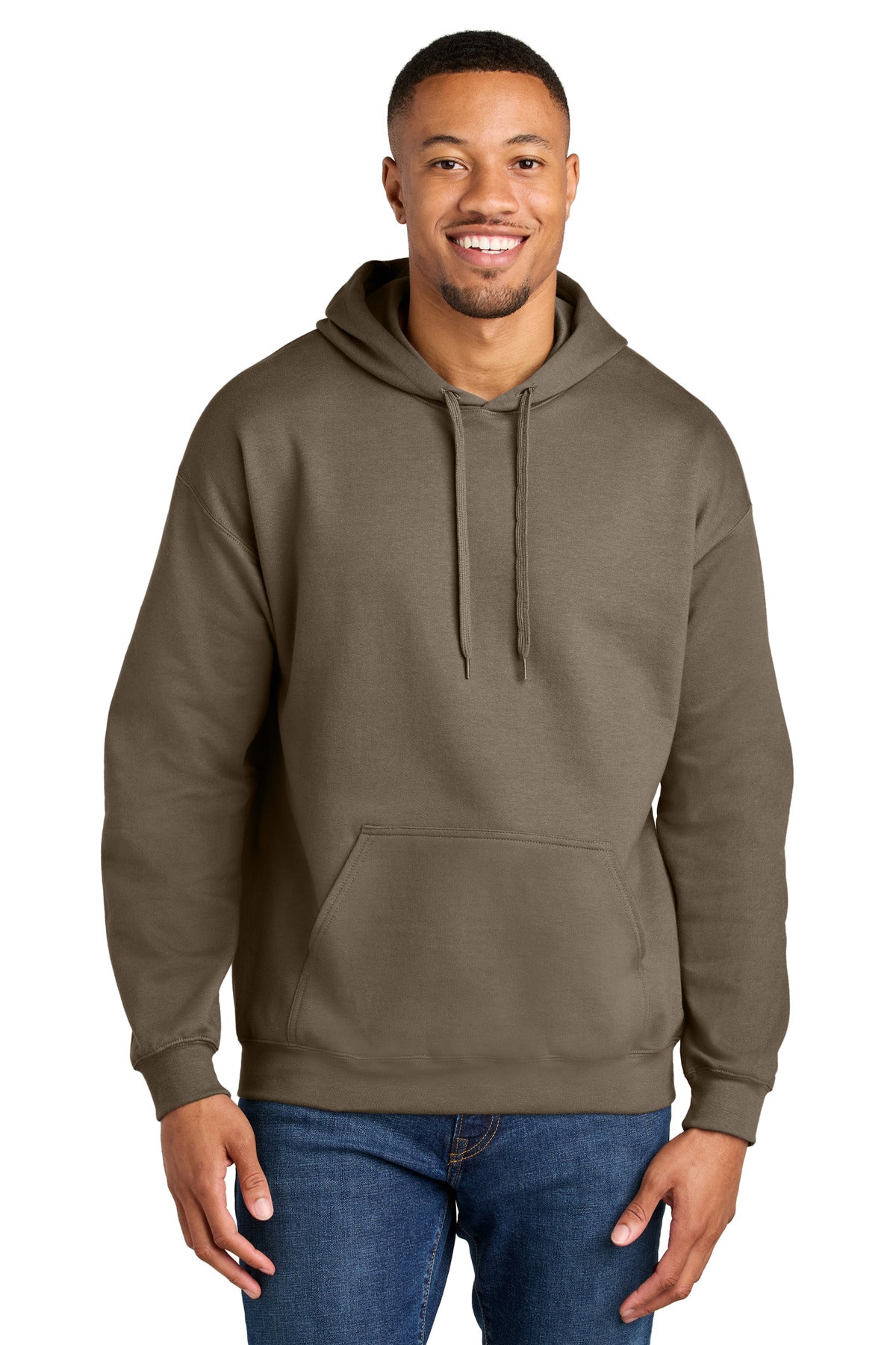 Gildan Softstyle Midweight Pullover Hooded Sweatshirt - Brown Savana