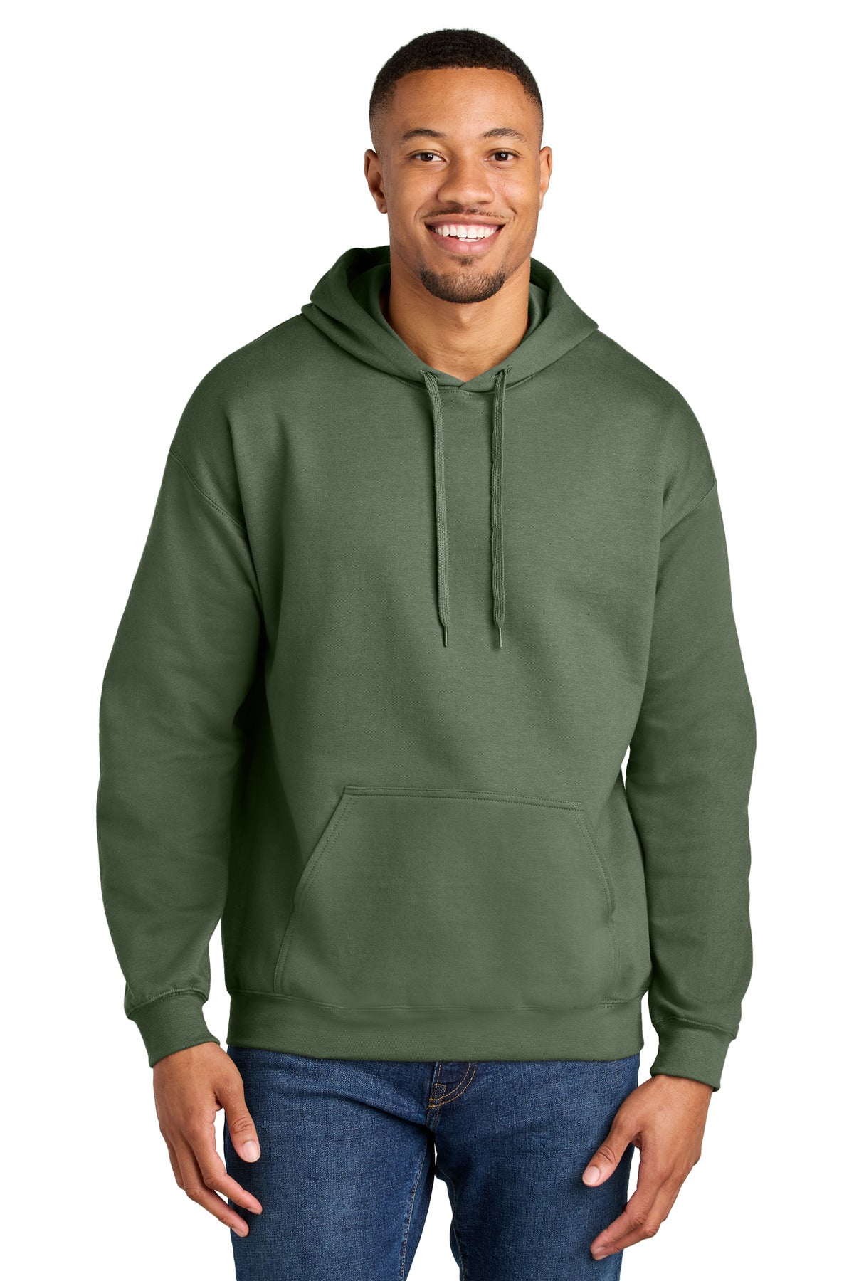 Gildan Softstyle Midweight Pullover Hooded Sweatshirt - Military Green