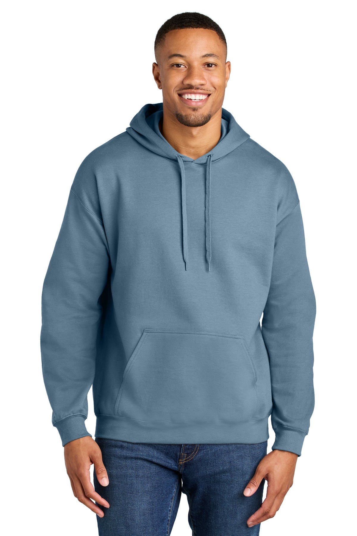 Gildan Softstyle Midweight Pullover Hooded Sweatshirt - Stone Blue