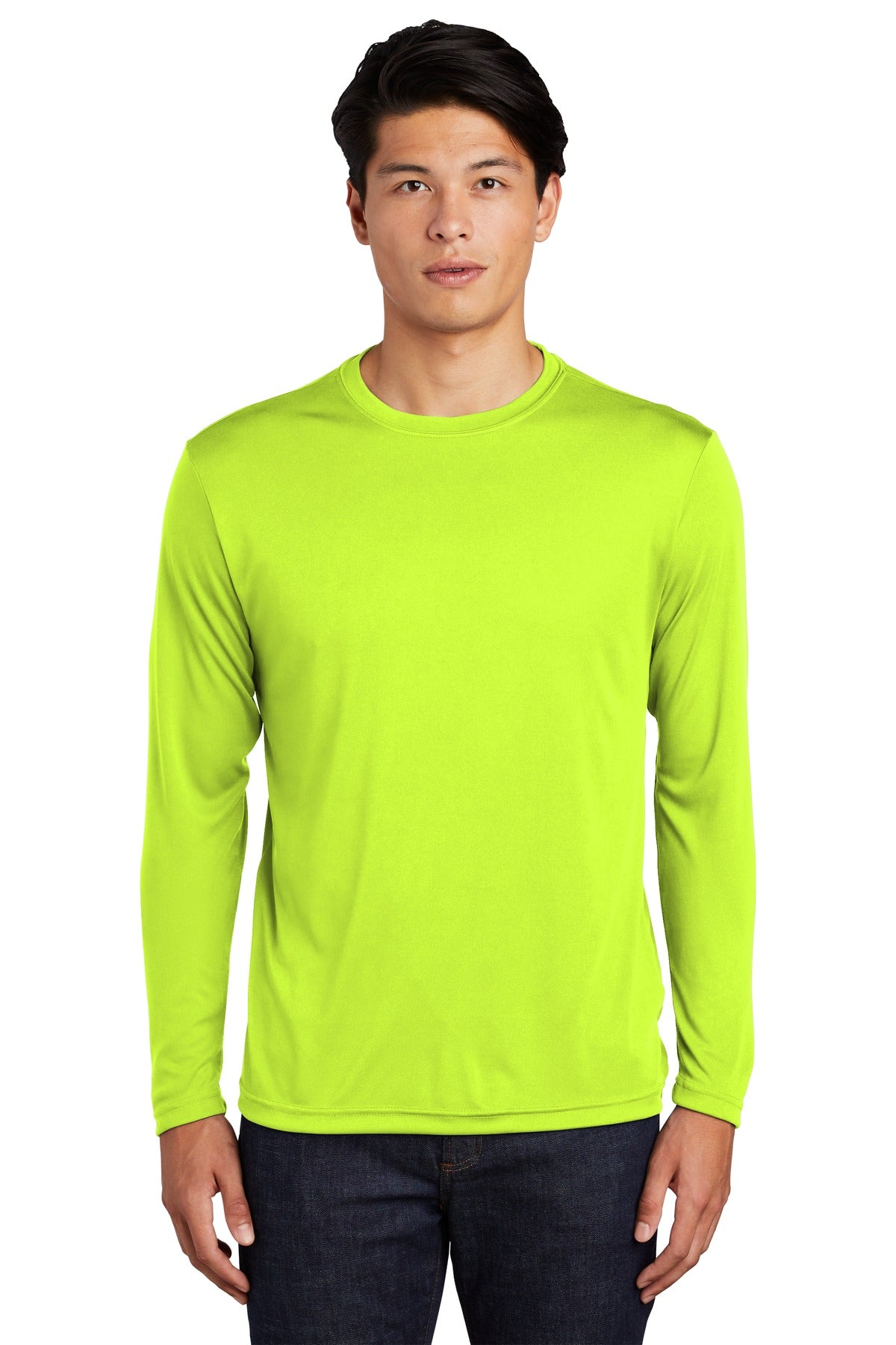 Sport-Tek Long Sleeve PosiCharge Competitor Tee - Neon Yellow