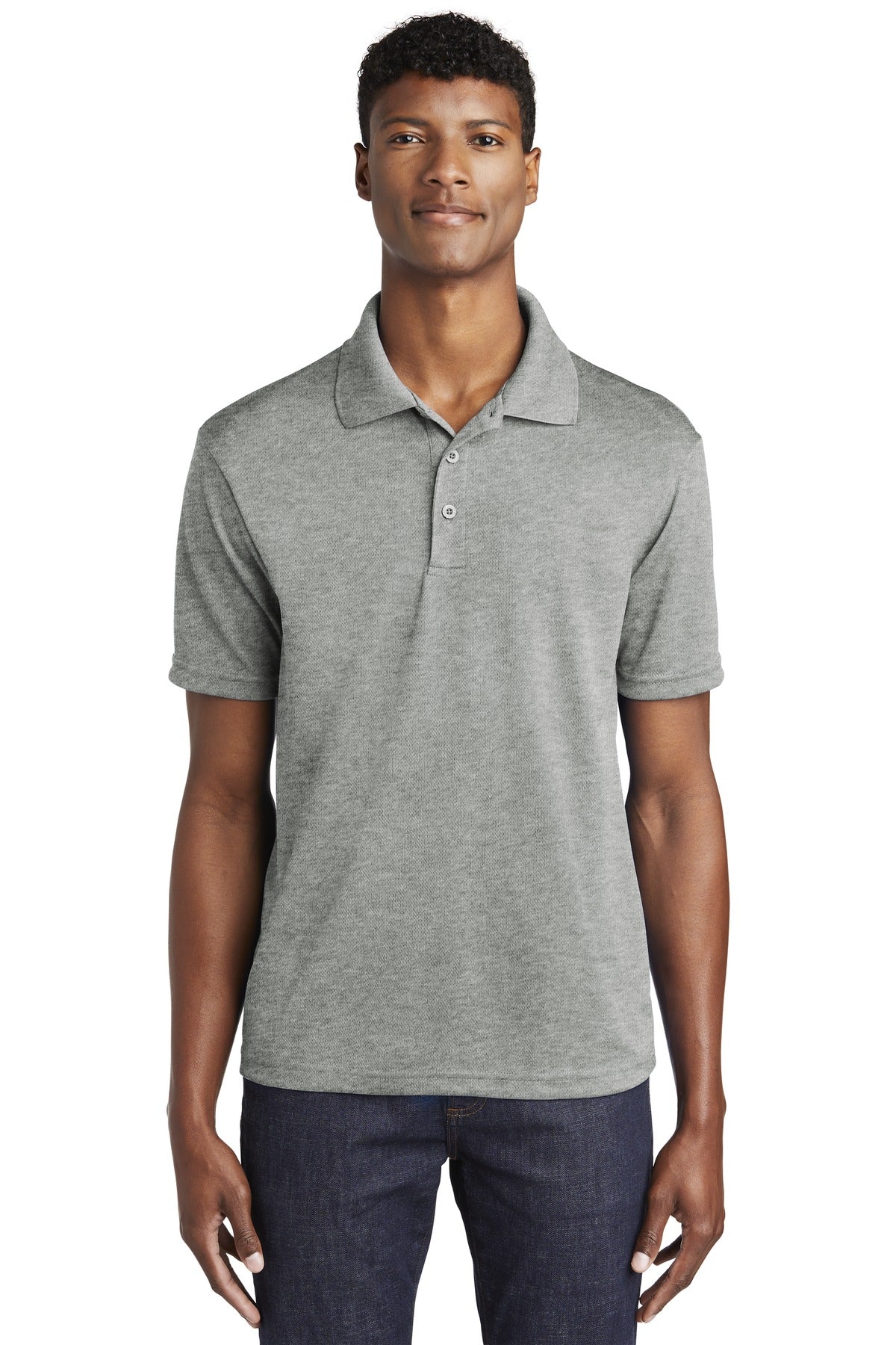 Sport-Tek PosiCharge RacerMesh Polo - Grey Heather
