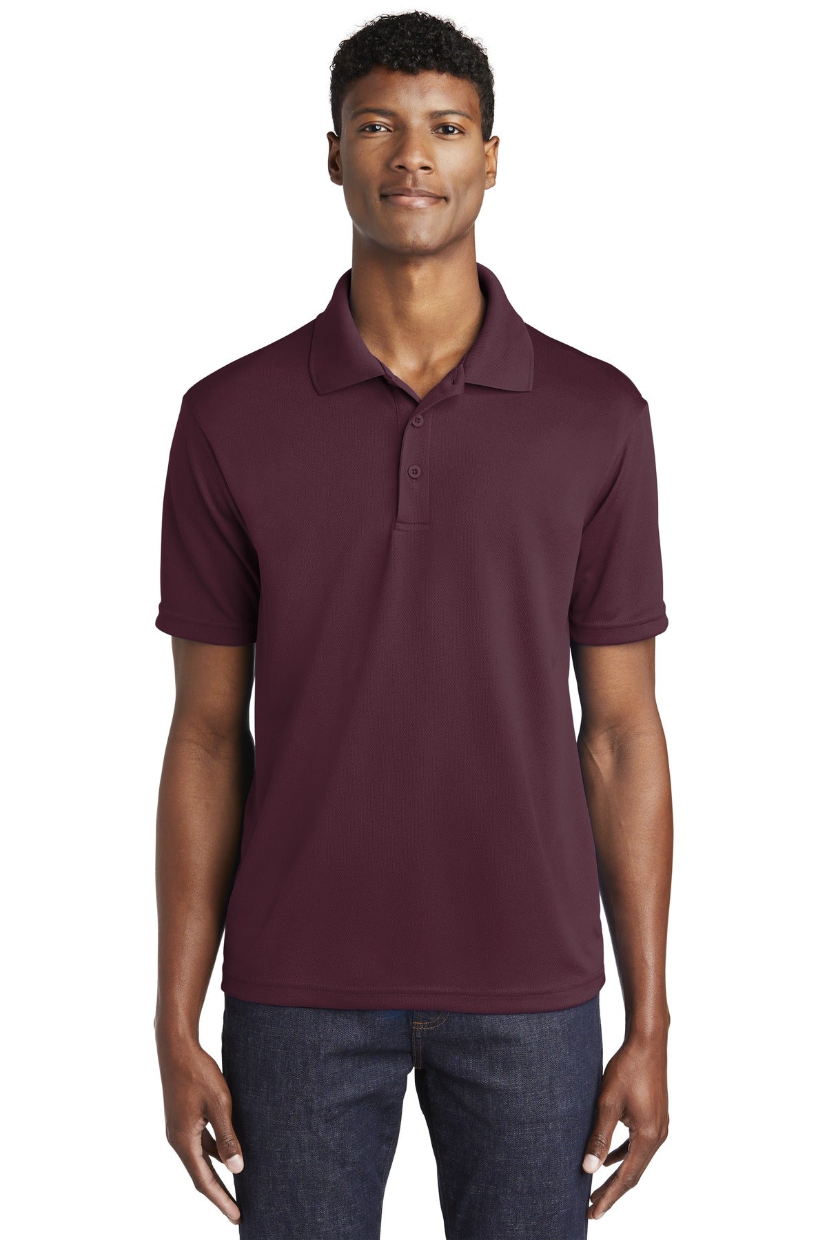 Sport-Tek PosiCharge RacerMesh Polo - Maroon