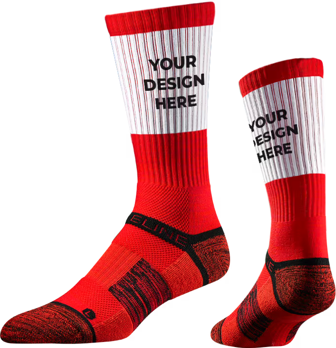 Strideline Premium Athletic Custom Crew Sock