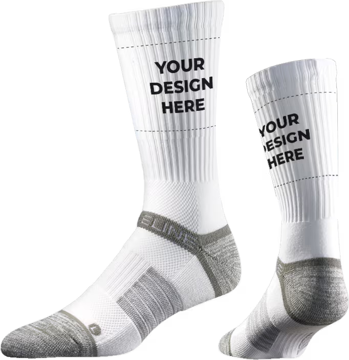 Strideline Premium Athletic Custom Crew Sock
