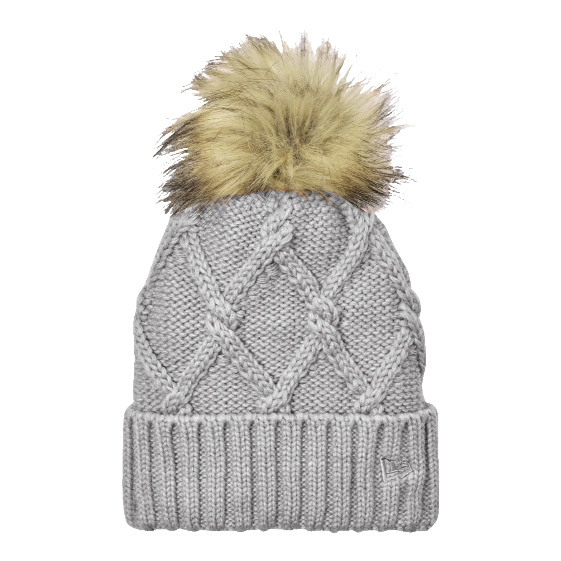 New Era Faux Fur Custom Pom Beanie