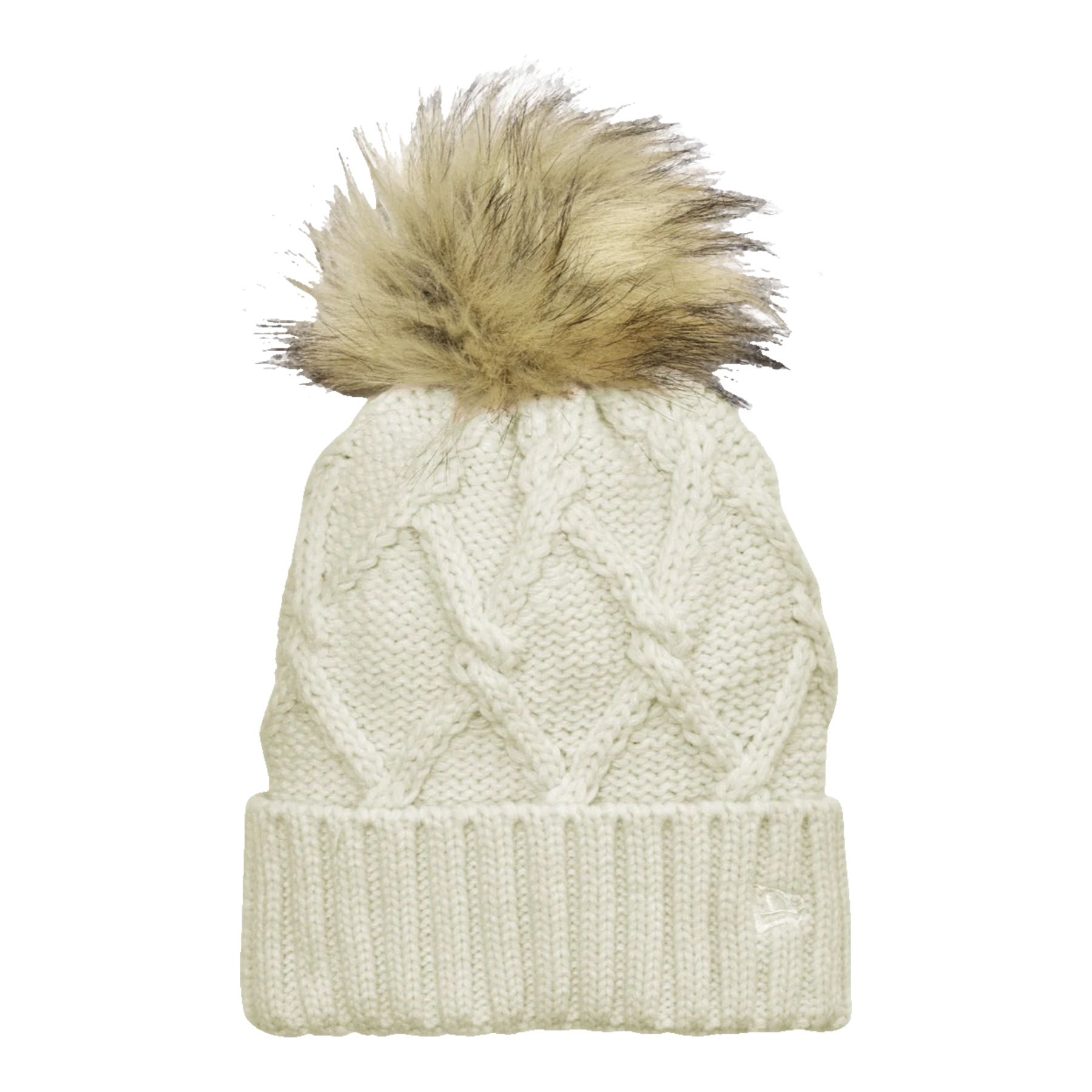 New Era Faux Fur Custom Pom Beanie